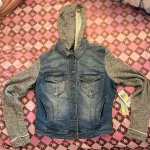 Denim Jean Jacket with Hoodie